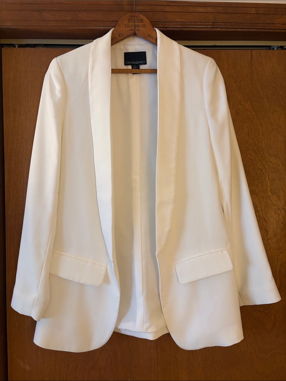 Cynthia Rowley Elegant White Open-Front Blazer